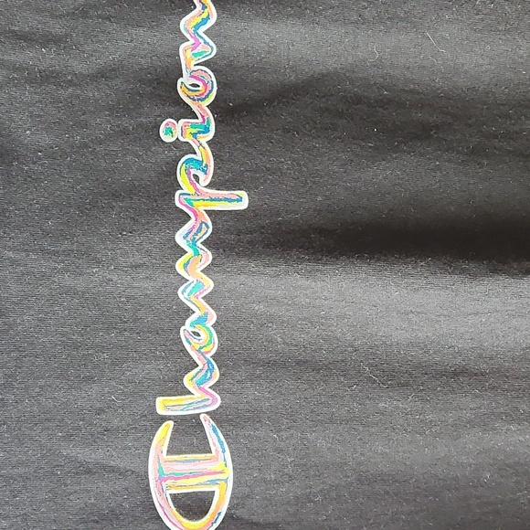 ✨Champion 100% Cotton✨ Women's Pullover Hoodie Script (Rainbow)Sz Small - Picture 2 of 10